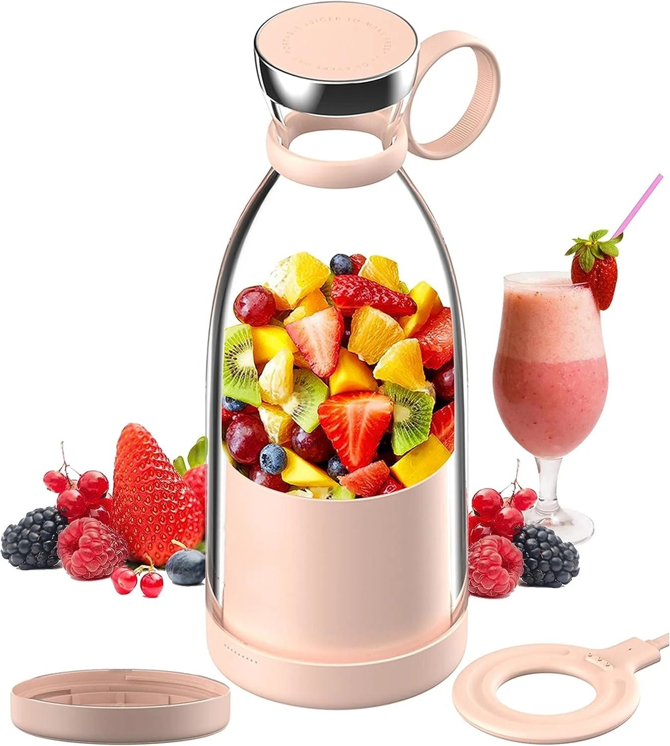 Portable Juicer Bottle | USB Rechargeable Personal Blender for Smoothies, Protein Shakes & Fresh Juice