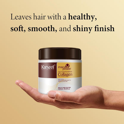 Karseell Maca Collagen Hair Mask 500ml | Deep Repair Hair Treatment for Dry, Damaged & Frizzy Hair | Moisturizing & Nourishing Hair Mask