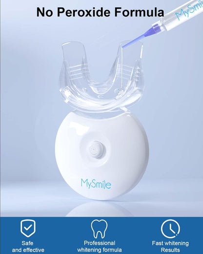 MySmile Teeth Whitening Kit with LED Light, Non-Sensitive Teeth Whitener with 4 Whitening Gel Pens, 10 Min Fast-Result Home Tooth Whitening Dental Care Help Remove Teeth Stain
