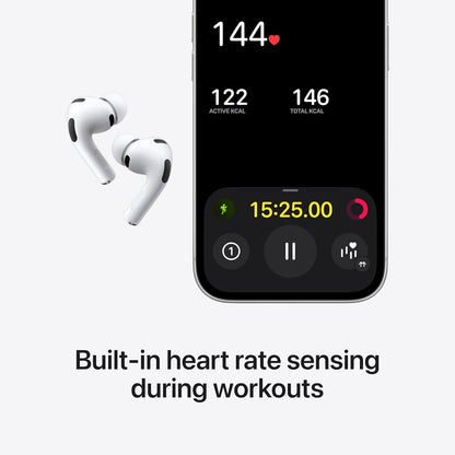 Apple AIR PODS PRO 3 Wireless headphones with charging case. includes 5 ear tip sizes. compatible with USB - C , Apple watch, magsafe and Qi certified charger USB - Cable sold separately