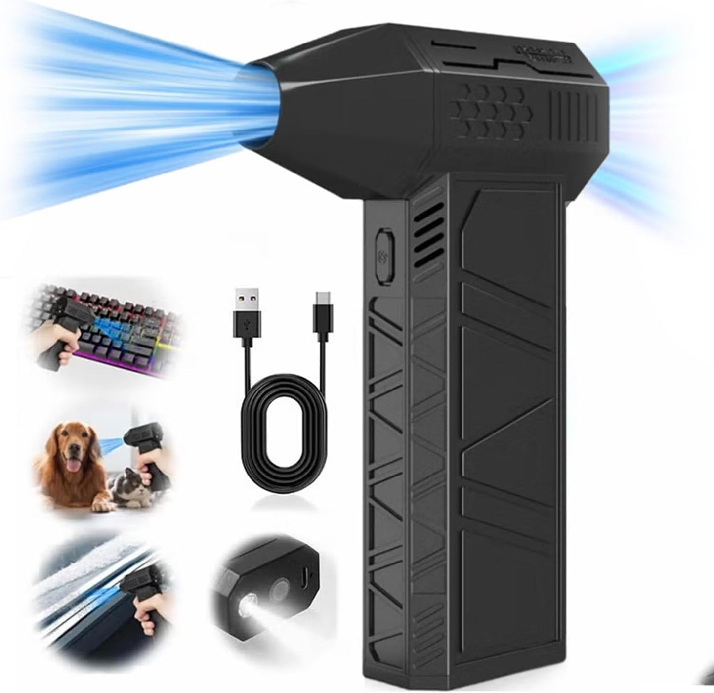 Mini Jet Fan – High-Speed Turbo Handheld Fan, Rechargeable & Portable