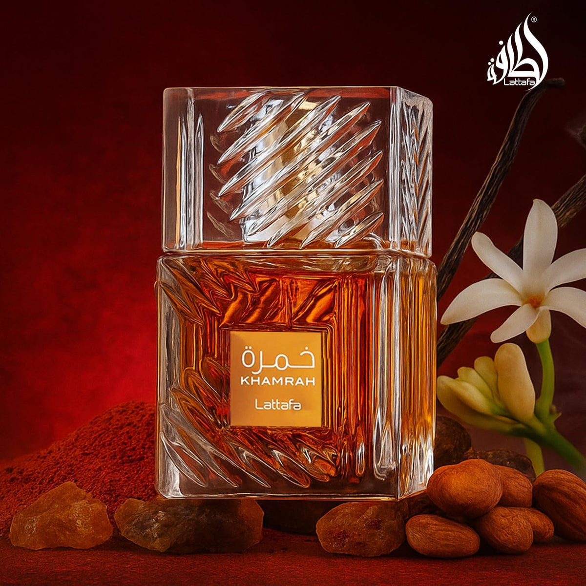 Lattafa Khamrah Eau de Parfum Spray for Unisex 100ml (3.4 oz) | Natural Spray, Long-Lasting Scent, Unisex