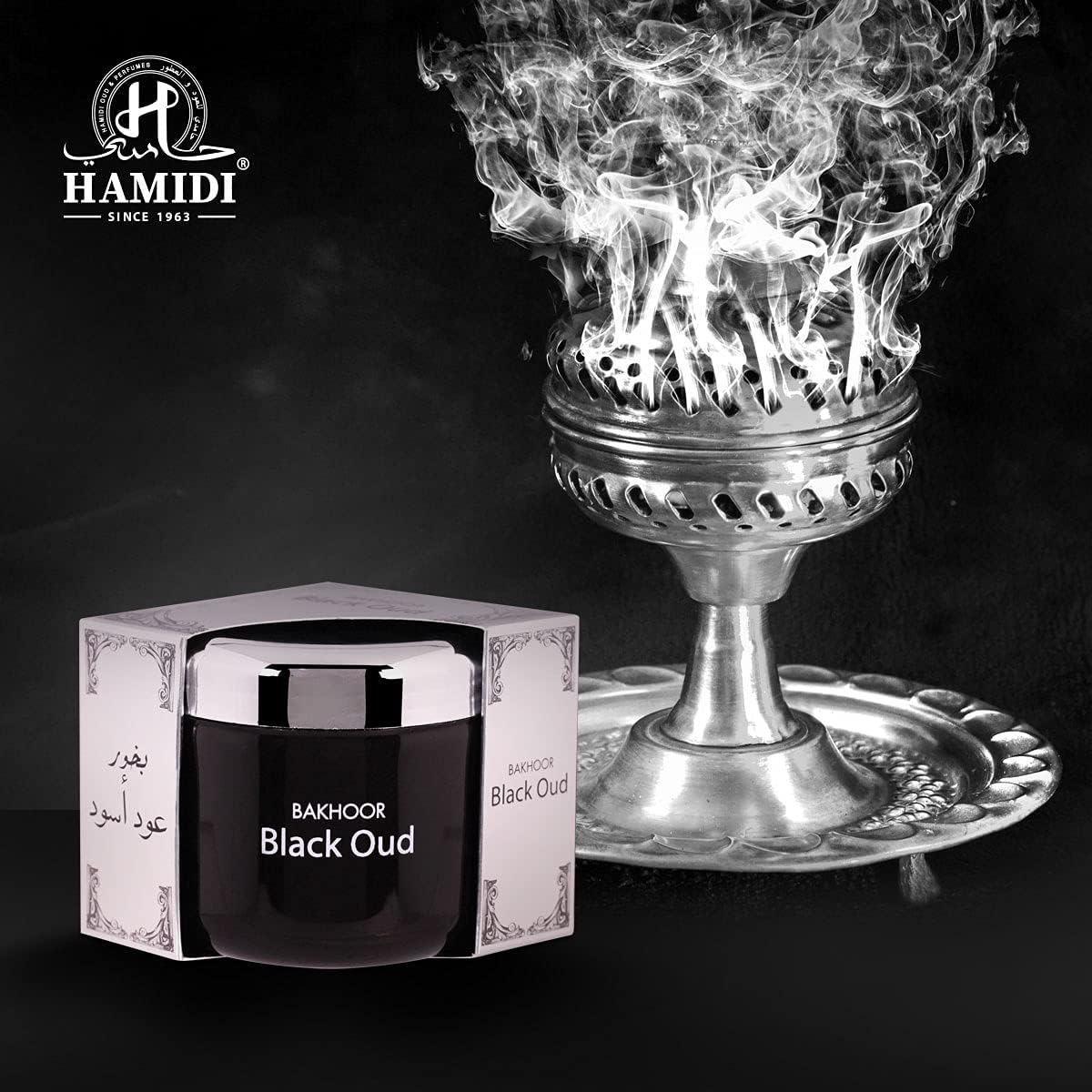 Hamidi Black Oud 100% Pure Oriental Bakhoor 70g, Arabic Incense, Home Fragrances, Use With Burner Or Charcoal, Relax feeling, Refreshing, Use Every where