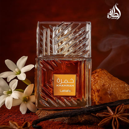 Lattafa Khamrah Eau de Parfum Spray for Unisex 100ml (3.4 oz) | Natural Spray, Long-Lasting Scent, Unisex