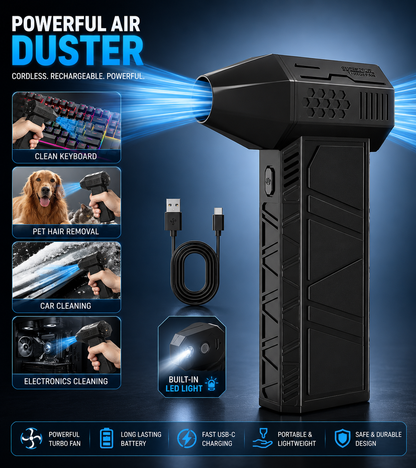 Mini Jet Fan – High-Speed Turbo Handheld Fan, Rechargeable & Portable