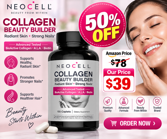NeoCell Collagen Beauty Builder 3,000mg | Bioactive Collagen Peptides with Biotin & Hyaluronic Acid for Radiant Skin & Strong Nails & Hair Health | 150 Tablets