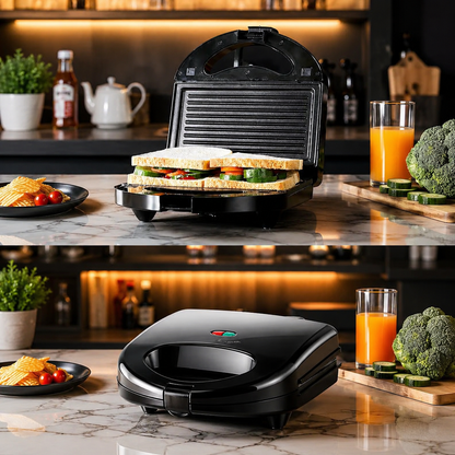 3-in-1 Multiplate Sandwich Maker 3 in 1 Multiplate Sandwich Maker – Sandwich, Waffle & Grill Toaster | Non-Stick Electric Breakfast Maker