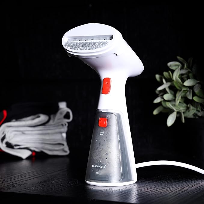Portable Garment Steamer, Fine Mist Spray, Universal Bottle Adapter, Ergonomic Compact Design, 1500W 0.26L Handheld Fabric Steamer – Dark Purple