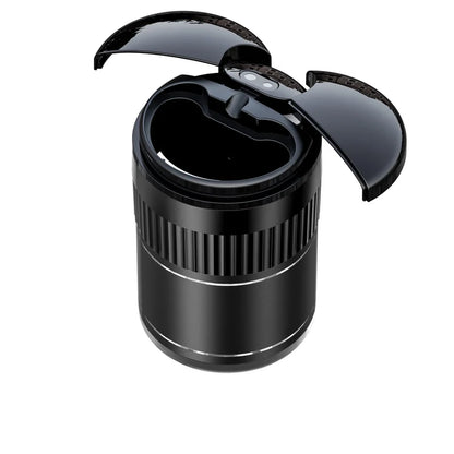 Multi-Functional Smart Car Ashtray with Lid – LED Light, Smell-Proof & Auto-Sensor