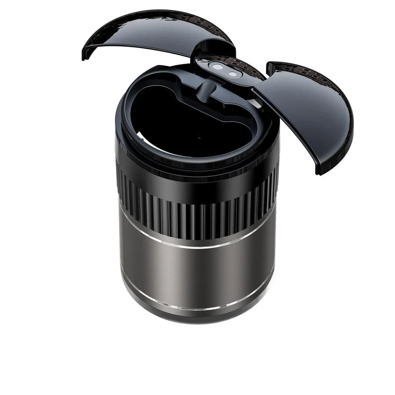 Multi-Functional Smart Car Ashtray with Lid – LED Light, Smell-Proof & Auto-Sensor