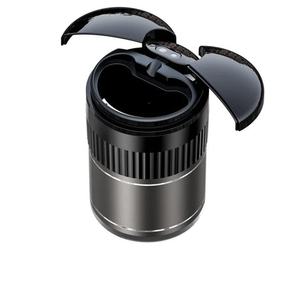 Multi-Functional Smart Car Ashtray with Lid – LED Light, Smell-Proof & Auto-Sensor