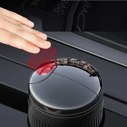 Multi-Functional Smart Car Ashtray with Lid – LED Light, Smell-Proof & Auto-Sensor