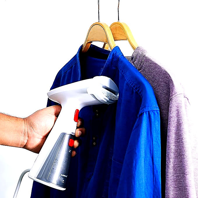 Portable Garment Steamer, Fine Mist Spray, Universal Bottle Adapter, Ergonomic Compact Design, 1500W 0.26L Handheld Fabric Steamer – Dark Purple
