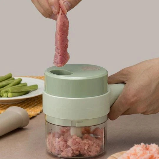 Wireless Electric Food Chopper | USB Rechargeable Mini Vegetable Chopper | Portable Garlic, Onion, Ginger & Meat Grinder